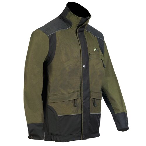 PSS X-Treme Rain Durchgehjacke grün/schwarz 3XL