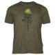 Pinewood Herren T-Shirt Finnveden Recycled Outdoor Olive Melange Pine Tree XL