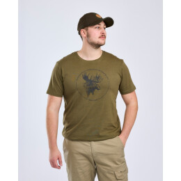 Pinewood Herren T-Shirt Moose Olive M