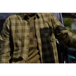 H&auml;rkila Herren Hemd Scandinavien Dark olive check L