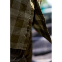 H&auml;rkila Herren Hemd Scandinavien Dark olive check L
