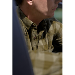 H&auml;rkila Herren Hemd Scandinavien Dark olive check L
