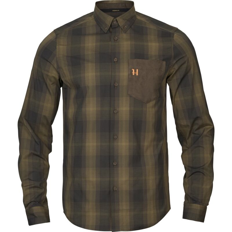 Härkila Herren Hemd Akkan Willow green/Shadow brown XL