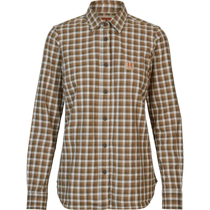 Härkila Damen Bluse Fjell Dark olive check XXL