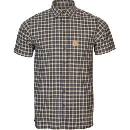 H&auml;rkila Herren Kurzarmhemd Fjell Naval Blue Check 3XL
