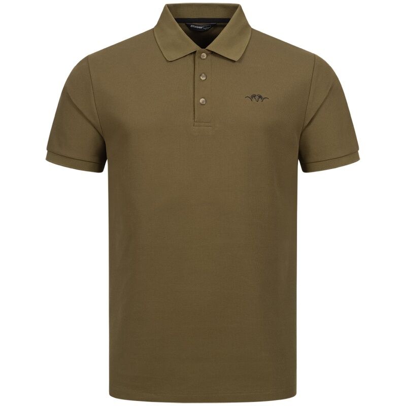 Blaser Herren Solid Poloshirt 25 Dunkeloliv S