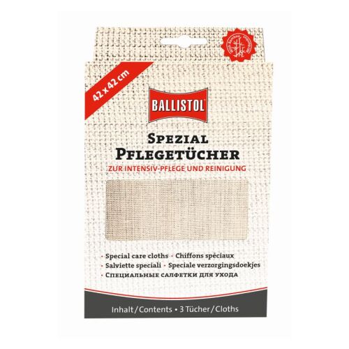 Ballistol Spezial Pflegetücher - Zur Intensiv-Pflege und Reinigung (hellbeige) 3er Pack