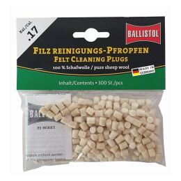 Ballistol Filz Reinigungs-Pfropfen Klassik Kaliber 17 (300 St&uuml;ck)