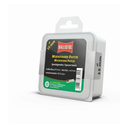 Ballistol Mikrofaser-Patch rund 150 Stück Ø 15 mm, bis Kaliber 4,5 mm