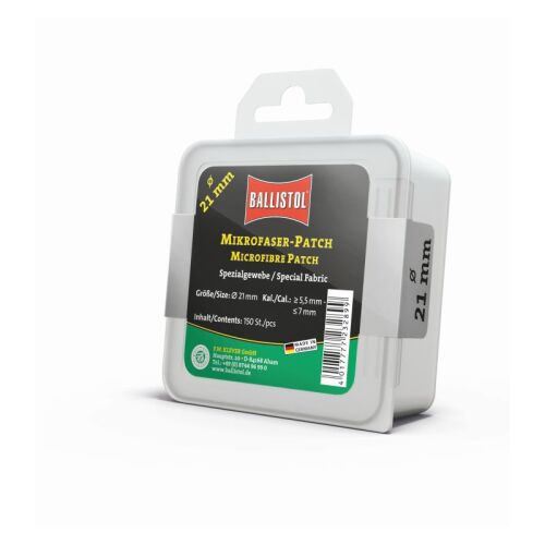 Ballistol Mikrofaser-Patch rund 150 Stück Ø 21 mm bis Kaliber 7 mm
