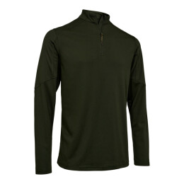 Deerhunter Herren Climate Langarm Shirt &frac12; -Zip mit 37.5&reg; Technology Forest Ember 2XL