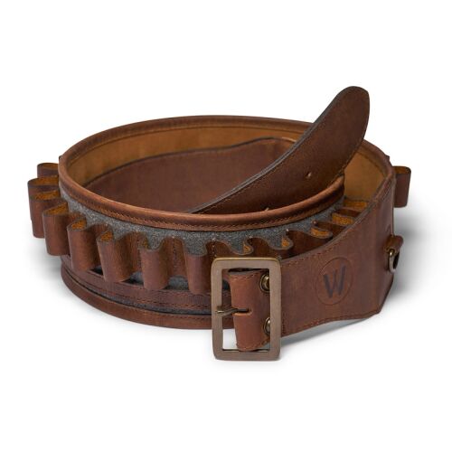 Waidmanns Leder Patronengürtel Janko Braun/ Grau (Kaliber 12,16,20)