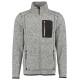 OS Trachten Herren Jacke Strick Fleece Fares Mittelgrau 3XL