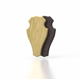 Eurohunt Troph&auml;enbrett f&uuml;r Reh- oder Hirschtroph&auml;en Eiche 1 dunkel 29 x 17 cm