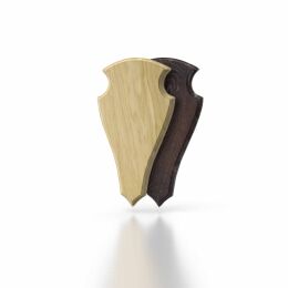Eurohunt Troph&auml;enbrett f&uuml;r Hirschtroph&auml;en dunkel spitz mit Ausfr&auml;sung