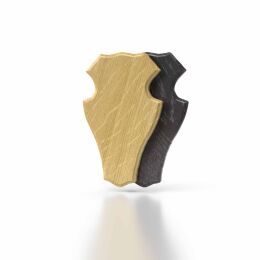 Eurohunt Troph&auml;enbrett f&uuml;r Rehtroph&auml;en hell rund mit Ausfr&auml;sung 19 x 12 cm