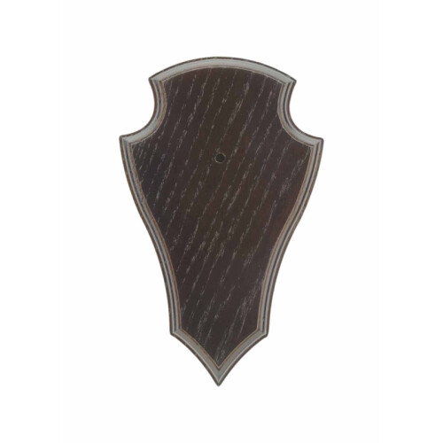 Eurohunt Trophäenbrett für Rehtrophäen dunkel spitz mit Ausfräsung 19 x 12 cm
