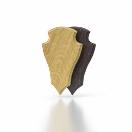Eurohunt Troph&auml;enbrett f&uuml;r Rehtroph&auml;en dunkel spitz mit Ausfr&auml;sung 19 x 12 cm