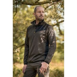 Rovince Herren Zip Pullover Ergoline Oliv