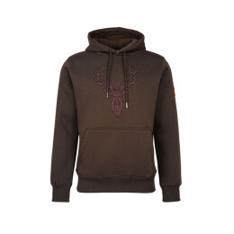 Hubertus Herren Hoodie &quot;HIRSCH&quot; tonig Oliv-Braun 5XL