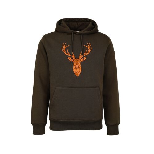 Hubertus Herren Hoodie "HIRSCH" orange