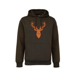 Hubertus Herren Hoodie "HIRSCH" orange