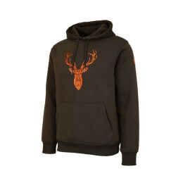 Hubertus Herren Hoodie &quot;HIRSCH&quot; orange