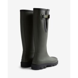 Hunter Boots Damen Gummistiefel Downpour Adjustable Boot Dark Olive/ Black UK 9 - EU 43