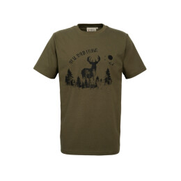 Hubertus Herren T-Shirt &quot;Real Wild Living&quot; Schilf 6XL