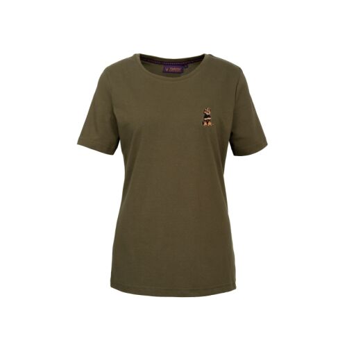 Hubertus Damen T-Shirt "Dackel" Schilf S