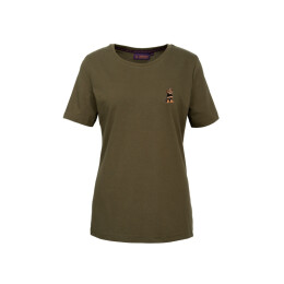 Hubertus Damen T-Shirt &quot;Dackel&quot; Schilf S