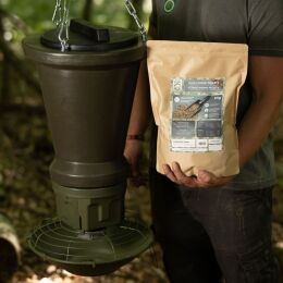 Eurohunt Futterautomat Evolution mit Power Lock Pellets 2 kg Sack