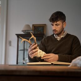 H&auml;rkila Herren Merino Pullover mit V-Ausschnitt Vincent Demitasse brown 3XL