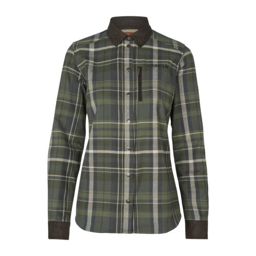 Härkila Damen Langarmbluse Pajala Olive check S
