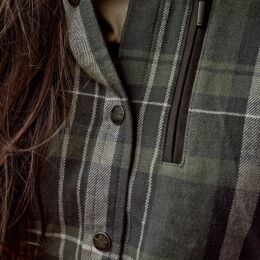 H&auml;rkila Damen Langarmbluse Pajala Olive check S