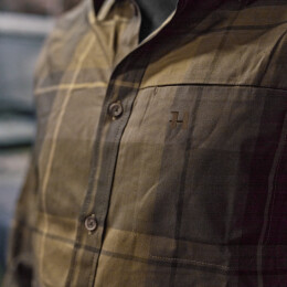 H&auml;rkila Herren Langarmhemd Akse Willow green check M