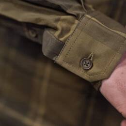 H&auml;rkila Herren Langarmhemd Akse Willow green check M