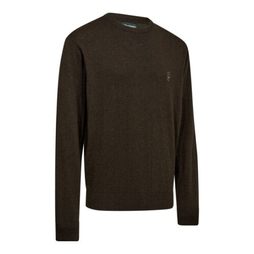 Deerhunter Herren Pullover Harrington O-neck Brown Melange L