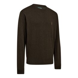 Deerhunter Herren Pullover Harrington O-neck Brown Melange L