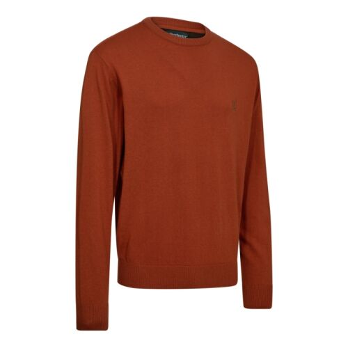 Deerhunter Herren Pullover Harrington O-neck Oak Rust Melange S