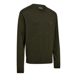 Deerhunter Herren Pullover Harrington V-neck Forest Ember Melange L