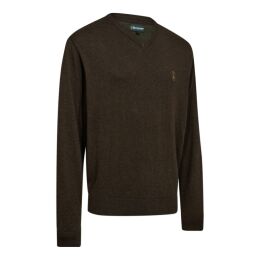 Deerhunter Herren Pullover Harrington V-neck Brown Melange L