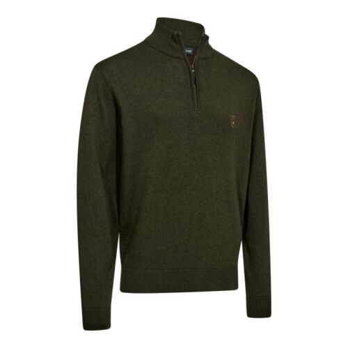 Deerhunter Herren Pullover Harrington 1/2-Zip Forest Ember Melange L