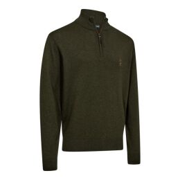 Deerhunter Herren Pullover Harrington 1/2-Zip Forest Ember Melange 4XL