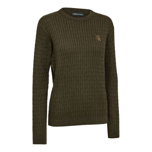 Deerhunter Damen Pullover Harrington Cable Forest Ember Melange 36