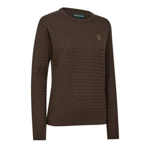 Deerhunter Damen Pullover Harrington Cable Brown Melange 48