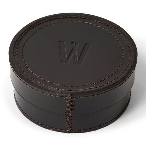 Waidmanns Leder Untersetzer 6x Dunkelbraun