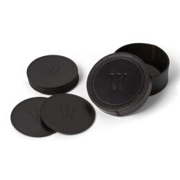 Waidmanns Leder Untersetzer 6x Dunkelbraun