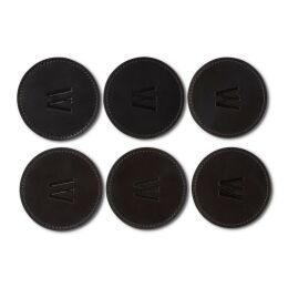 Waidmanns Leder Untersetzer 6x Dunkelbraun