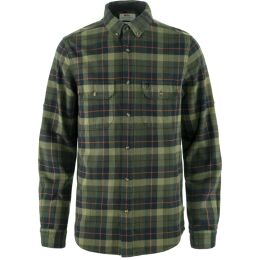 Fj&auml;llr&auml;ven Herren Flanellhemd Singo Black-Deep Forest S